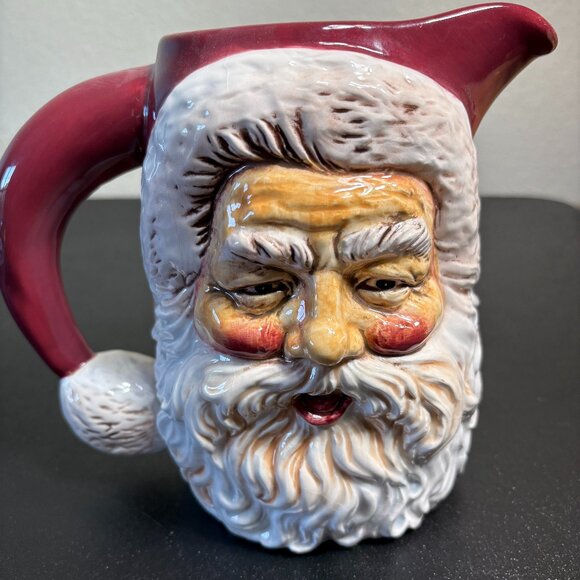 Vintage Santa Claus Double Sided Pitcher by Flowers Inc. - Picture 1 of 7